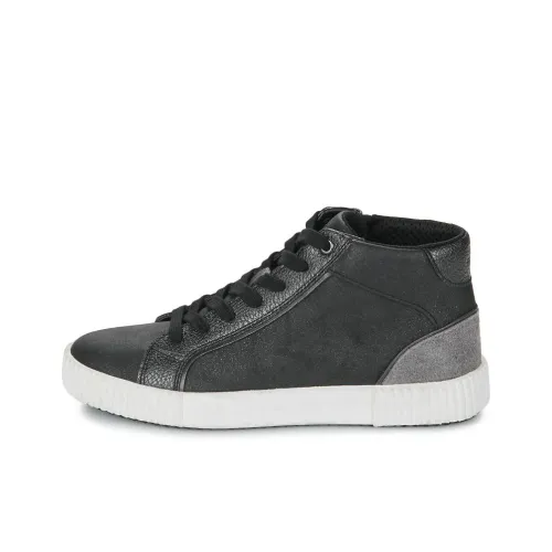 GEOX Mid Top Skateboard Shoes Women's Black Gray