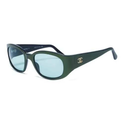 CHANEL 2000s Rectangle Frame Cc Sunglasses