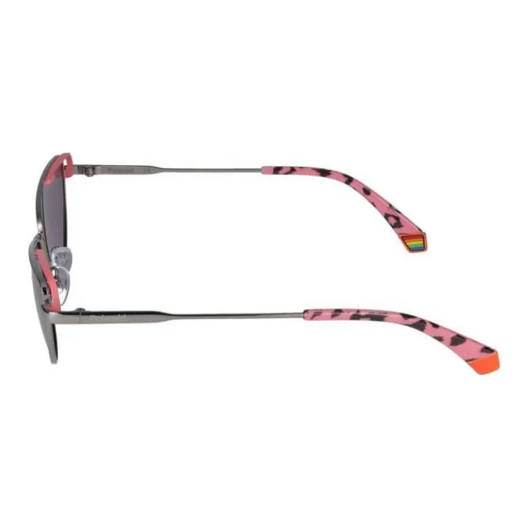 Polaroid Stainless Steel Cat Eye Sunglasses Women's Rutenium Gray-2