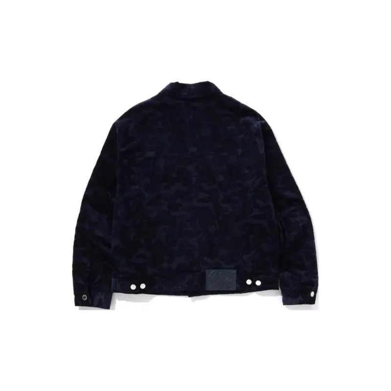 A BATHING APE Solid Camo Corduroy Trucker Jacket-4
