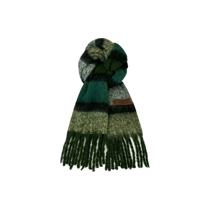 STUFFER Imitation Mohair Knit Scarves Unisex-1