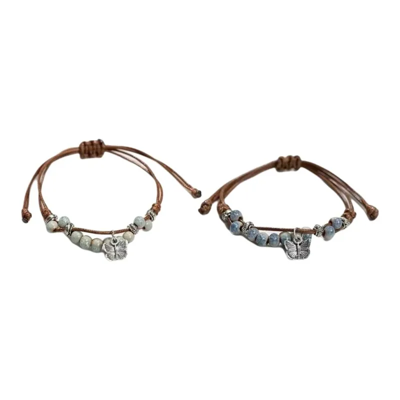 CANDY PLANET Colored Glaze Jade Bracelets Unisex-6