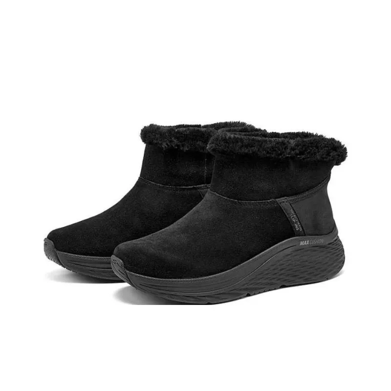 Skechers Slip Ins Warm And Wear Resistant Short Snow Boots Women's Black-1