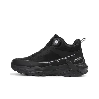 Camssoo Anti Slip And Wear Resistant Water Resistant Mid Top Trekking Shoes Unisex Black