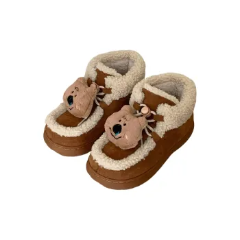 Thin Strips Cotton Slippers Women's, Light Brown