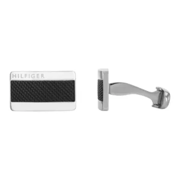 Tommy Hilfiger Stainless Steel Cufflinks Men's Silver