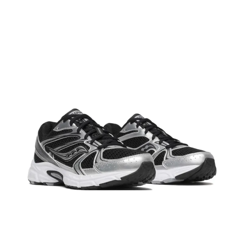 Saucony Ride Millennium Anti Slip Wear Resistant Low Top Running Shoes Men's Black White-2