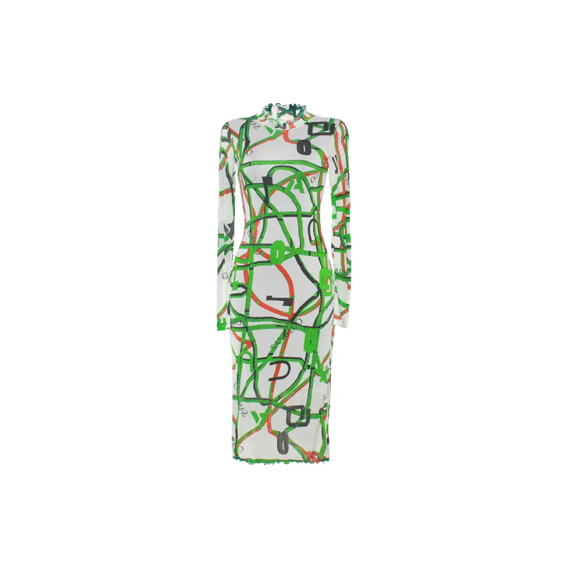 Sangluo Nightgown Women's Twisted Print-0