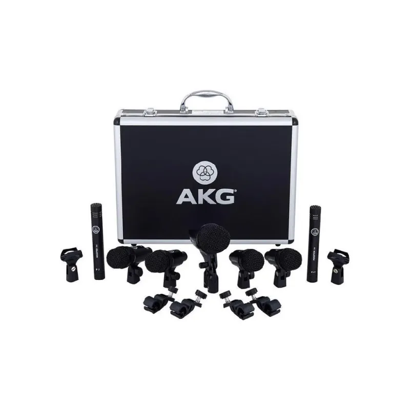 AKG Drum Set Session Microphone Set Includes P2 P4 P17 Microphones-1