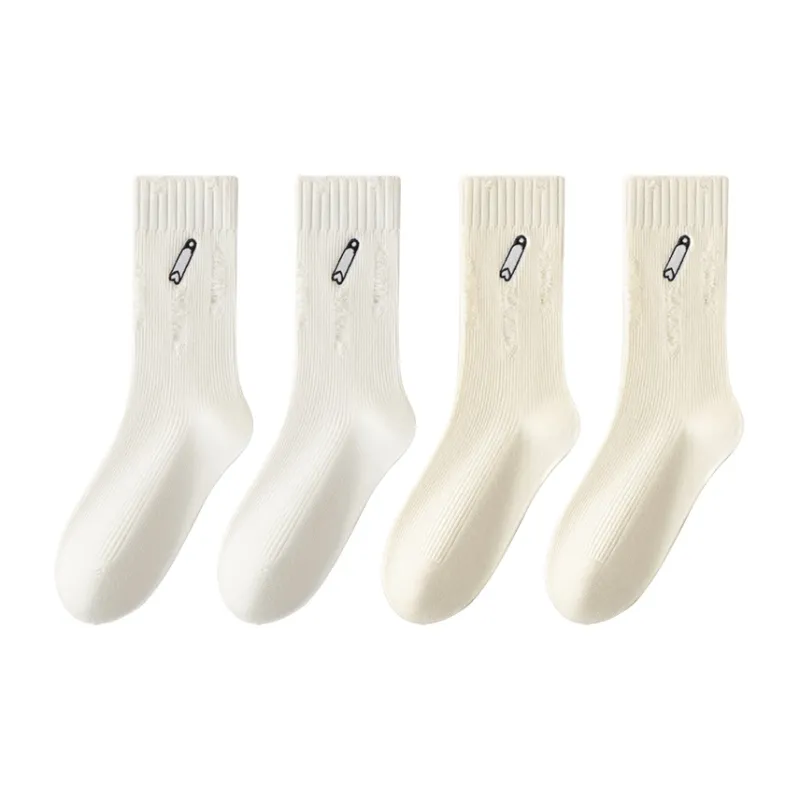 SHIWAJI Mid Calf Socks Women's 4 Pack-7