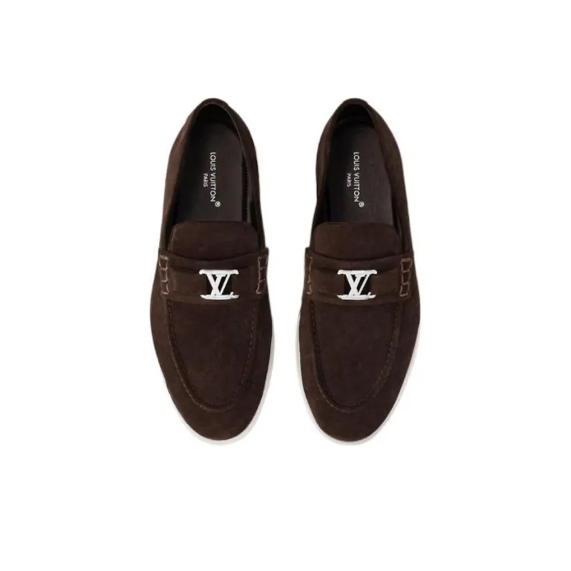 LOUIS VUITTON Estate Loafers Men's Brown-3