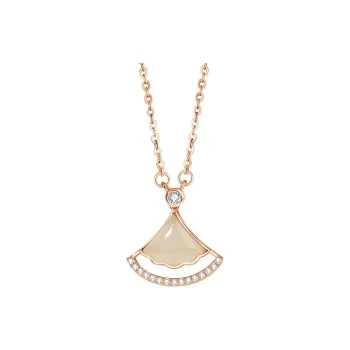 MUSHIFEN Hetian Jade Necklaces Pale Greenish White Jade Women's