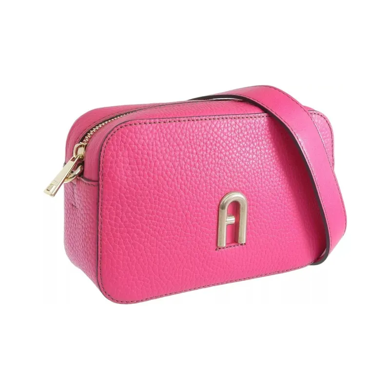 Furla Primula Leather Shoulder Bag, Crossbody Bag Mini Women's Fuchsia-1