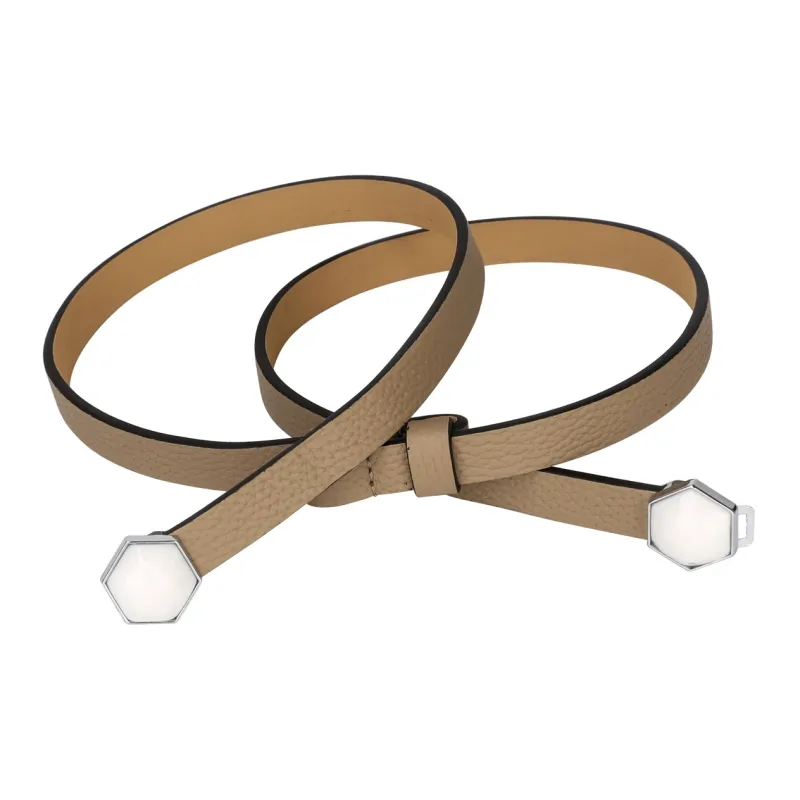 CATELLES Top Grain Cow Leather Leather Belts Women's Black/Red Coffee Camel Khaki 1.4cm-24