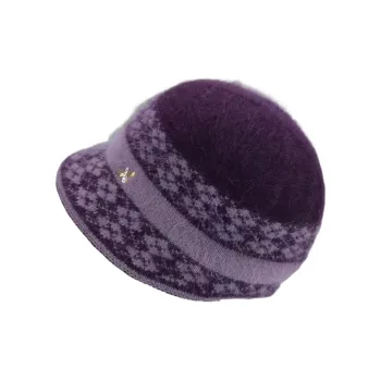 Top Melon Rabbit Fur Blend Beanies Women's