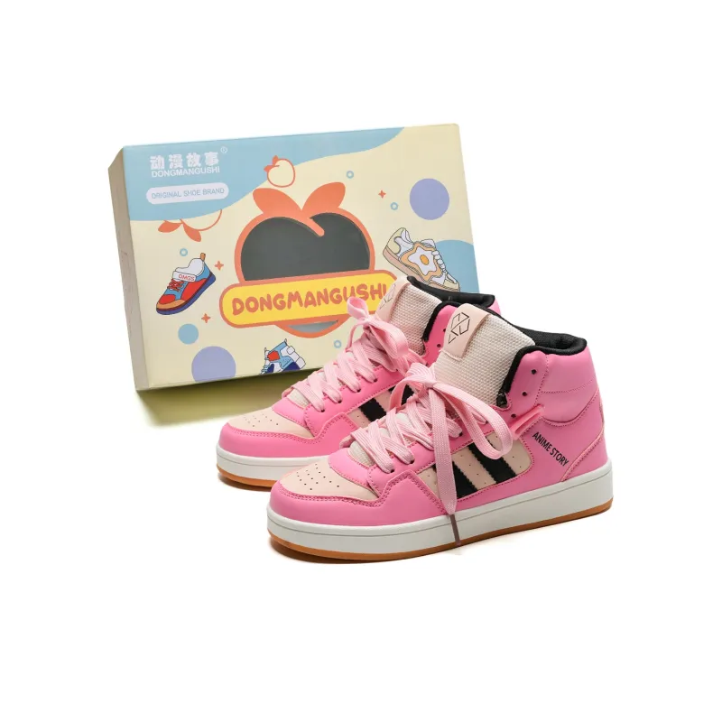 Anime Story Slip Resistant, Abrasion Resistant, Lightweight, Breathable Mid Top Skateboard Shoes Unisex Box Included-30
