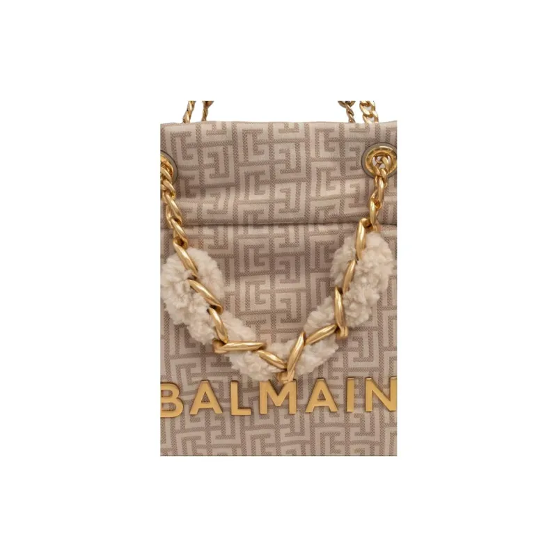 BALMAIN Logo Plaque Top Handle Bag-3