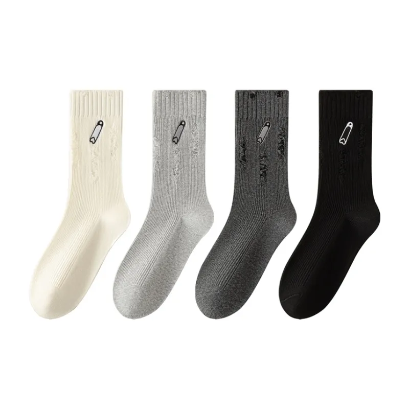 SHIWAJI Mid Calf Socks Women's 4 Pack-11