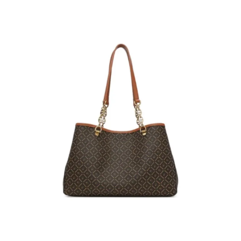 GOLDLION PVC Tote Bag, Shopping Bag, Handbag, Shoulder Bag Tubas Women's Brown Coffee-3