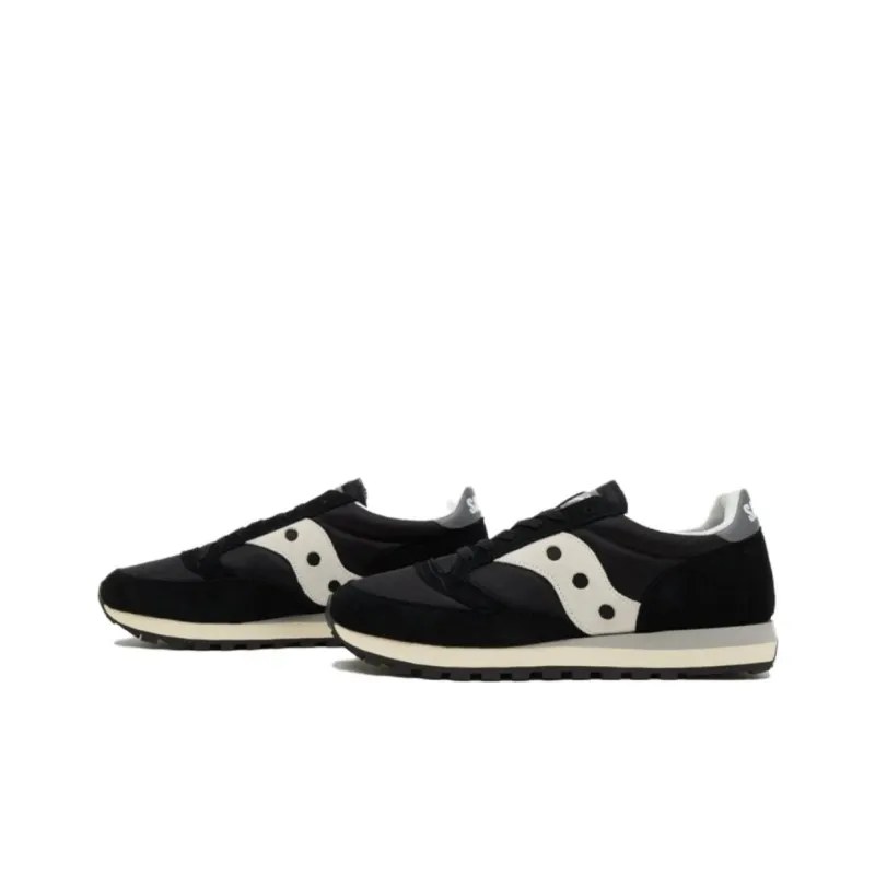 Saucony Jazz 81 Anti Slip Wear Resistant Low Top Running Shoes Men's Black-1