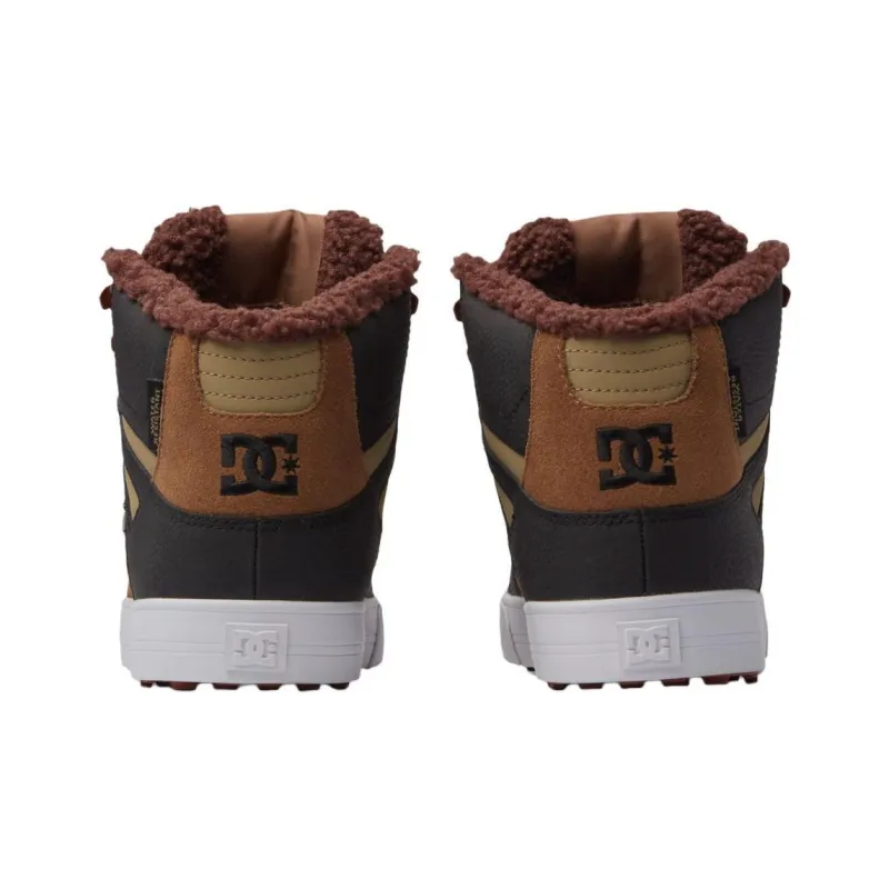 DC Shoes Pure High WNT High Top Skateboard Shoes Men's Brown-4