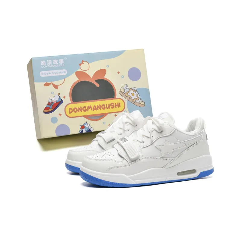 Anime Story Slip Resistant, Abrasion Resistant, Lightweight, Breathable Low Top Skateboard Shoes Unisex Milk White-31