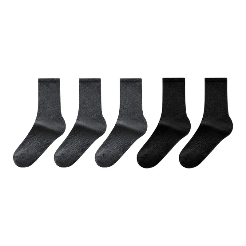 XIAOYEHEZI Autumn And Winter Season Mid Calf Socks Unisex 5 Pack-15