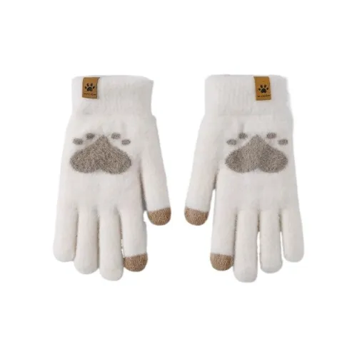 Yun Sees Mori Knows Polyester Knit Gloves Women's
