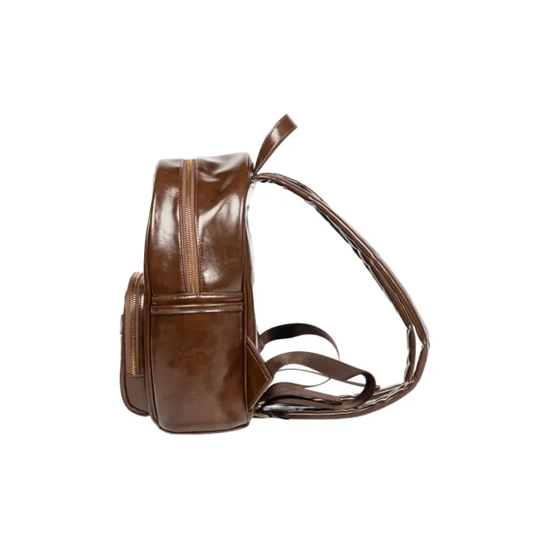 OMI Synthetic Leather Backpack Regular Women's Apricot White/Black/Dark Coffee-13