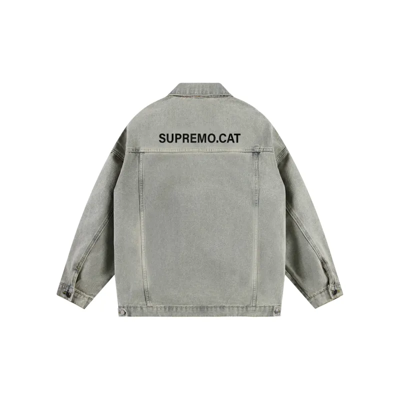 Supremo Cat Denim Jacket Unisex-1