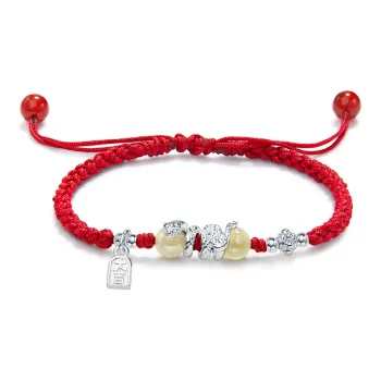 AGOVSKI Hetian Jade Bracelets Pale Greenish White Jade Unisex