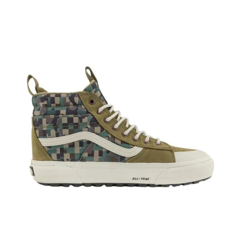 Vans MTE Sk8 Hi Anti Slip Wear Resistant High Top Hiking Shoes Unisex Green Brown-1