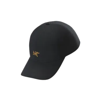 Arcteryx Polyester Plain Weave Fabric Baseball Caps Unisex Black