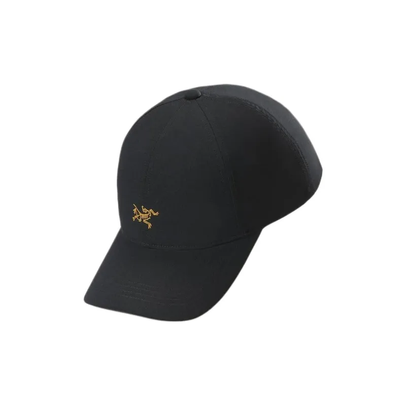 Arcteryx Polyester Plain Weave Fabric Baseball Caps Unisex Black-0