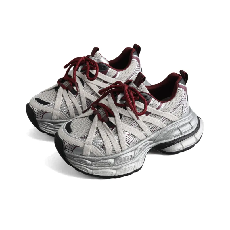 Shougu Low Top Chunky Sneakers Women's Ancora Red-1