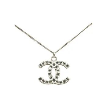 CHANEL 2010 Plated Cc Pendant Costume Necklace