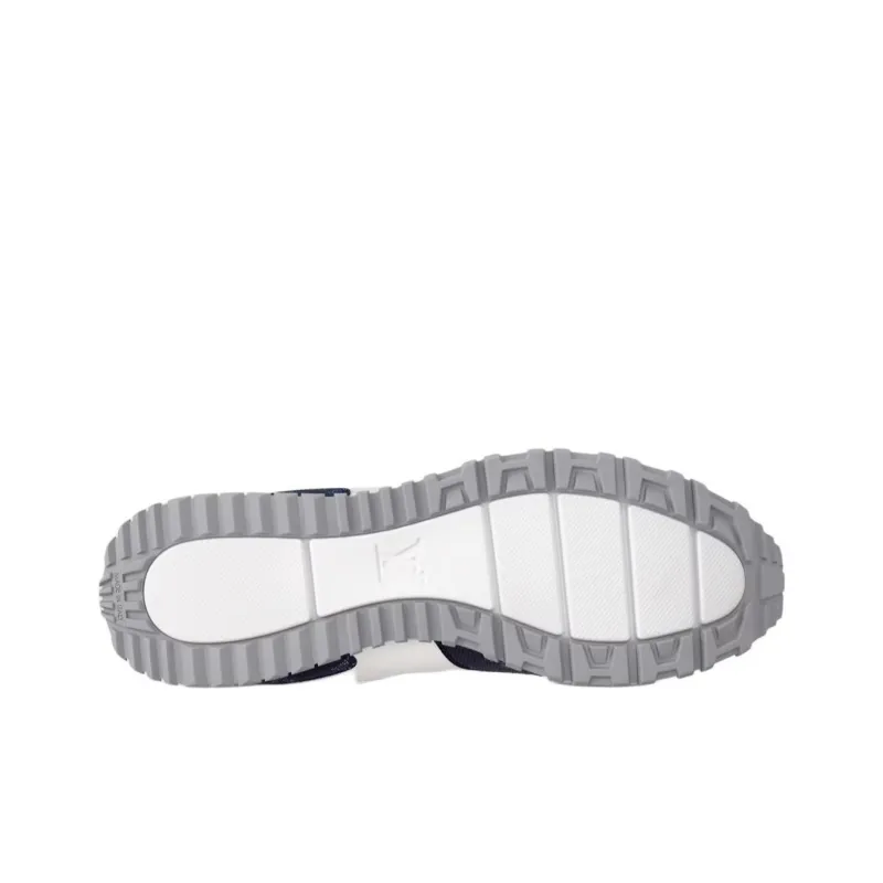 LOUIS VUITTON Run Away 2025 Early Spring Men's Collection Low Top Casual Shoes Men's White & Blue Monogram-5