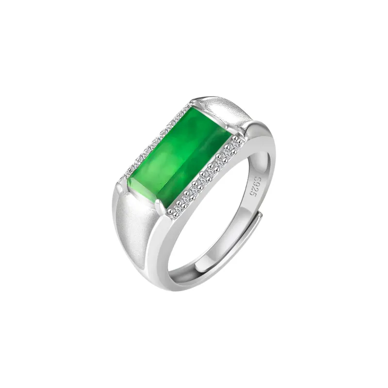 Jade Is Boundless Ice Glutinous Jadeite Rings Unisex-5