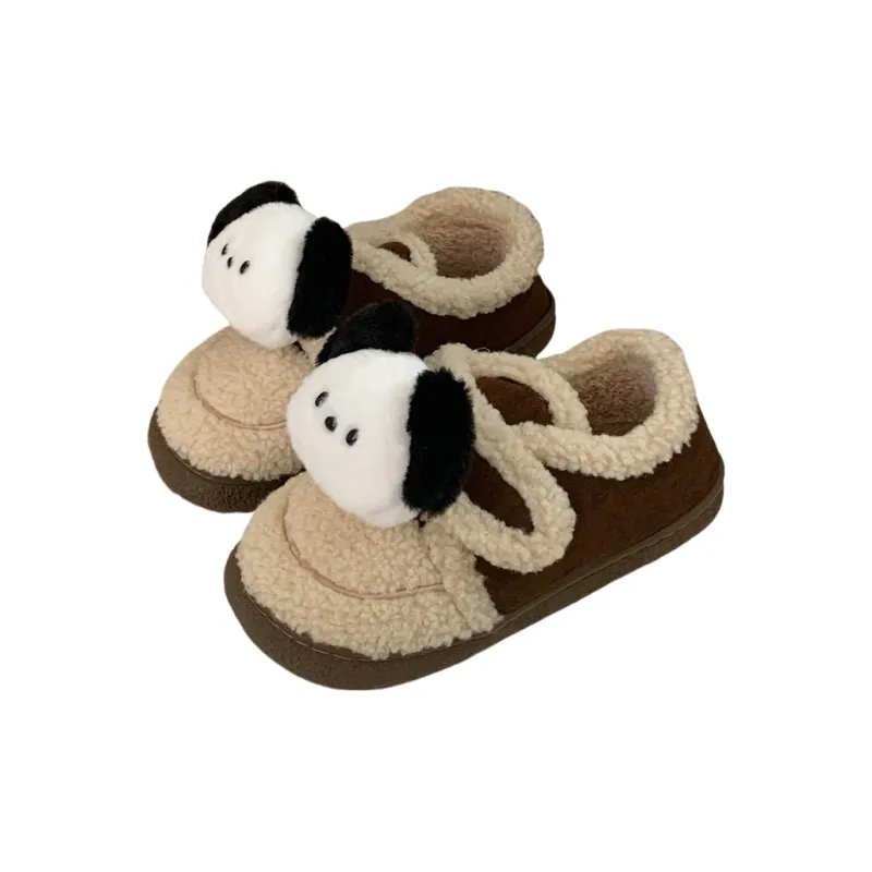 Thin Strips Cotton Slippers Women's, Light Brown-4