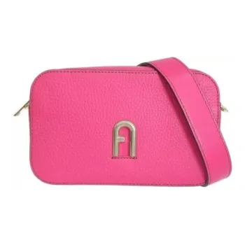 Furla Primula Leather Shoulder Bag, Crossbody Bag Mini Women's Fuchsia