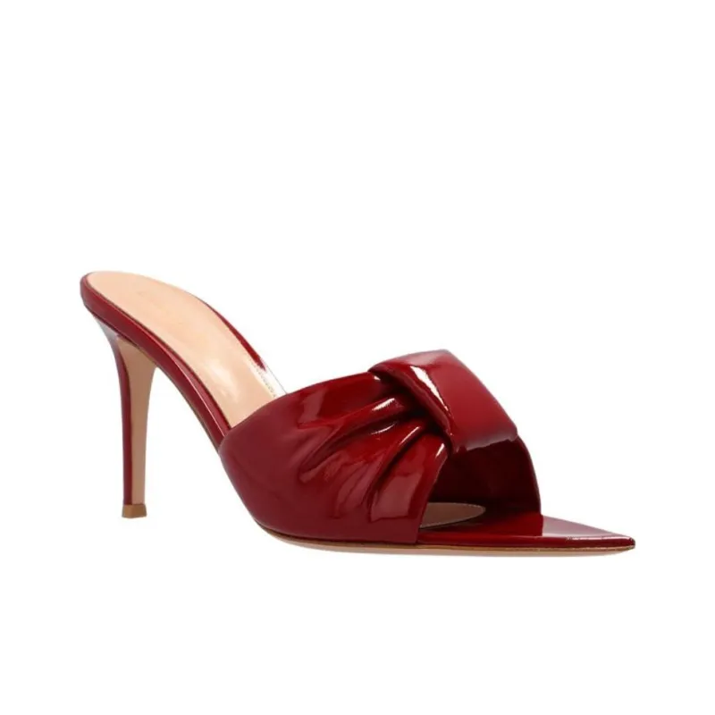 GIANVITO ROSSI Slide Slippers 9.5cm Women's Red-2