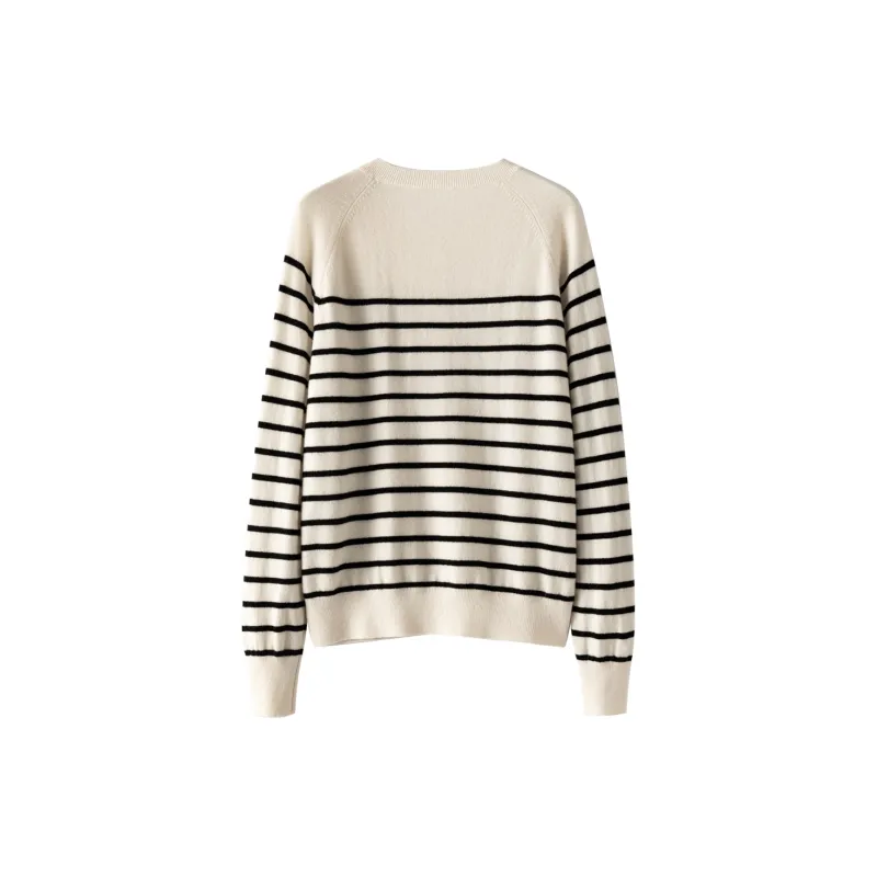 H YXIANG Sweater Women's White+Black-1