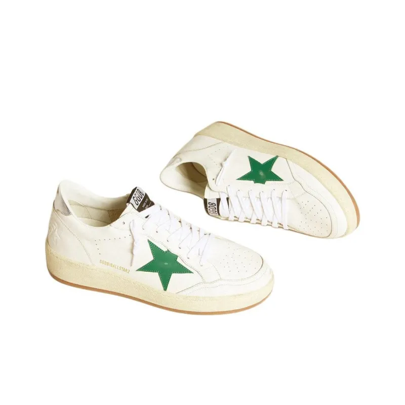 Golden Goose Ball Star 2 Low Top Skateboard Shoes Men's White-3