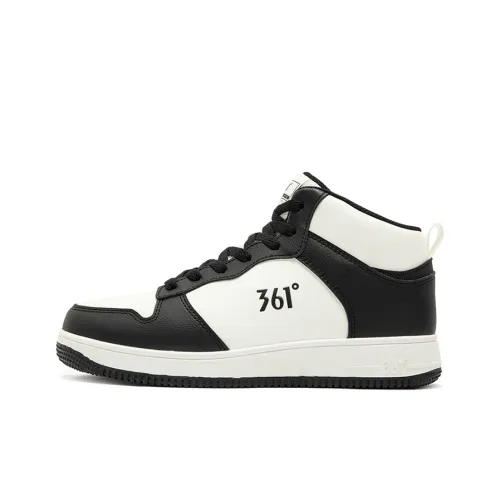 361° Air Force One Warm Anti Slip And Wear Resistant High Top Skateboard Shoes Men's Black White
