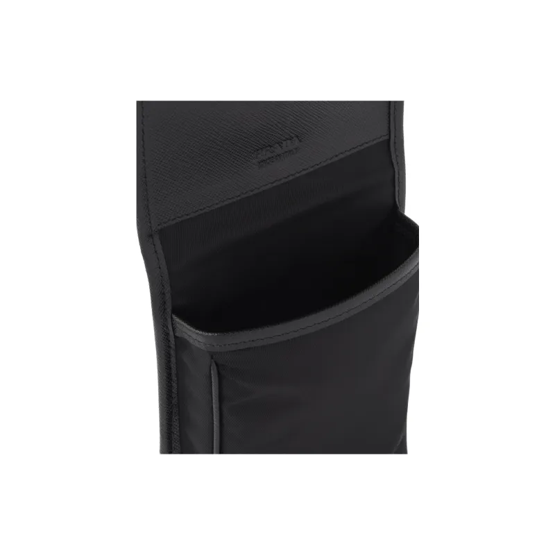 PRADA Recycled Nylon One Shoulder Crossbody Cell Phone Pouch Men's Black-2