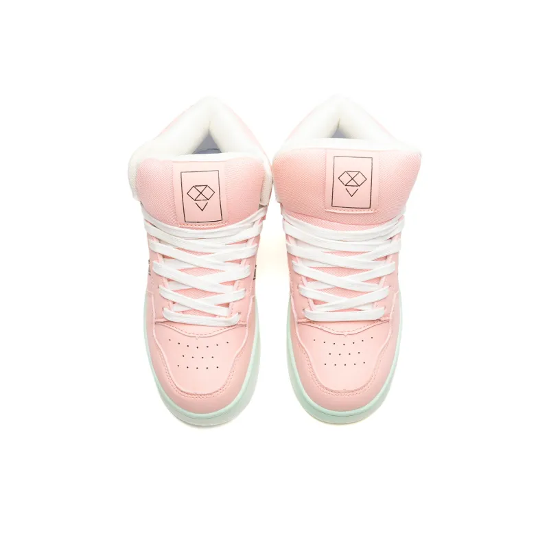Circle Small Coverage Slip Resistant Balance Height Increasing Mid Top Skateboard Shoes Unisex Box Included-15