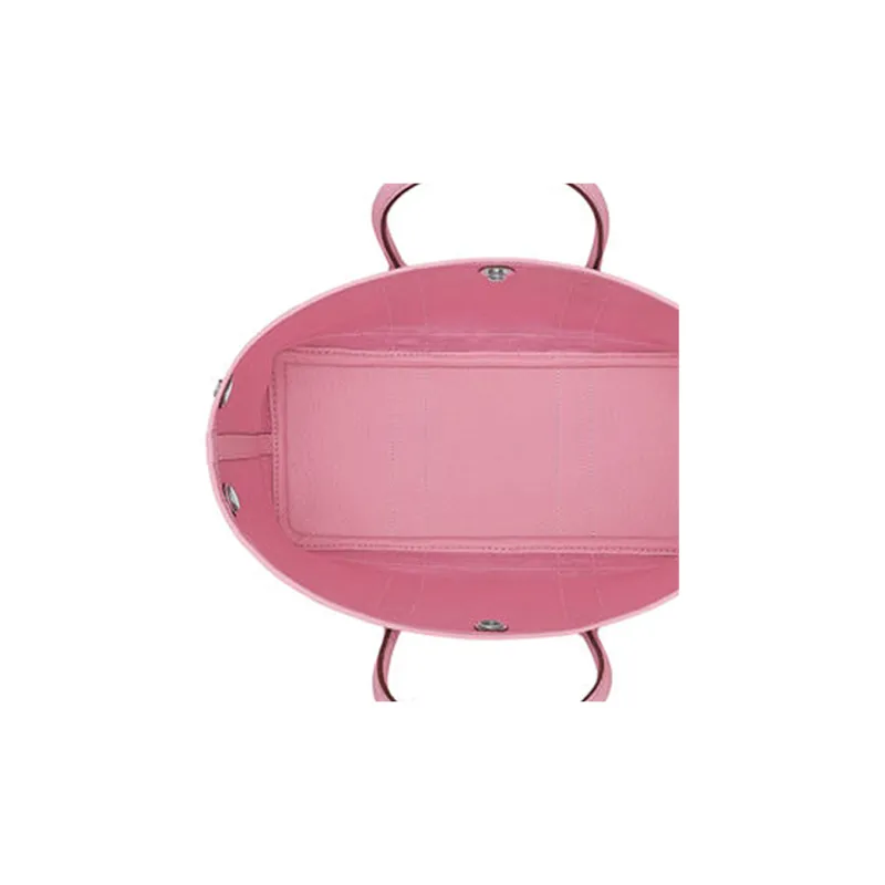 HERMES Garden Party Canvas With Leather Canvas Bag Handbags Women's 5P Pink-4