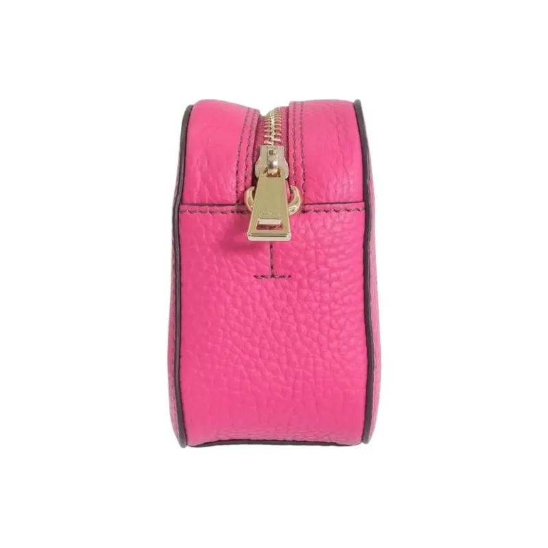 Furla Primula Leather Shoulder Bag, Crossbody Bag Mini Women's Fuchsia-2