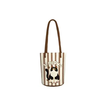 AOSONG Suede Tech Fabric Shoulder Bag Regular Unisex Black & White & Coffee