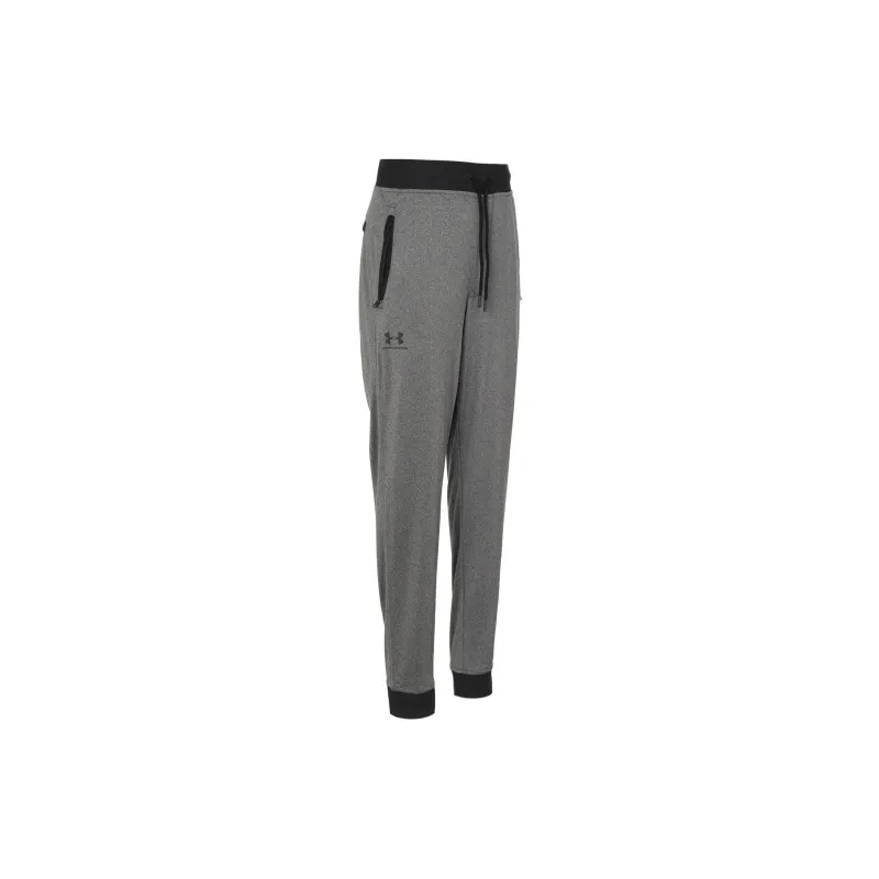 Under Armour Sportstyle Joggers Knitted Sports Pants Men's Gray Comes With Necklace-1